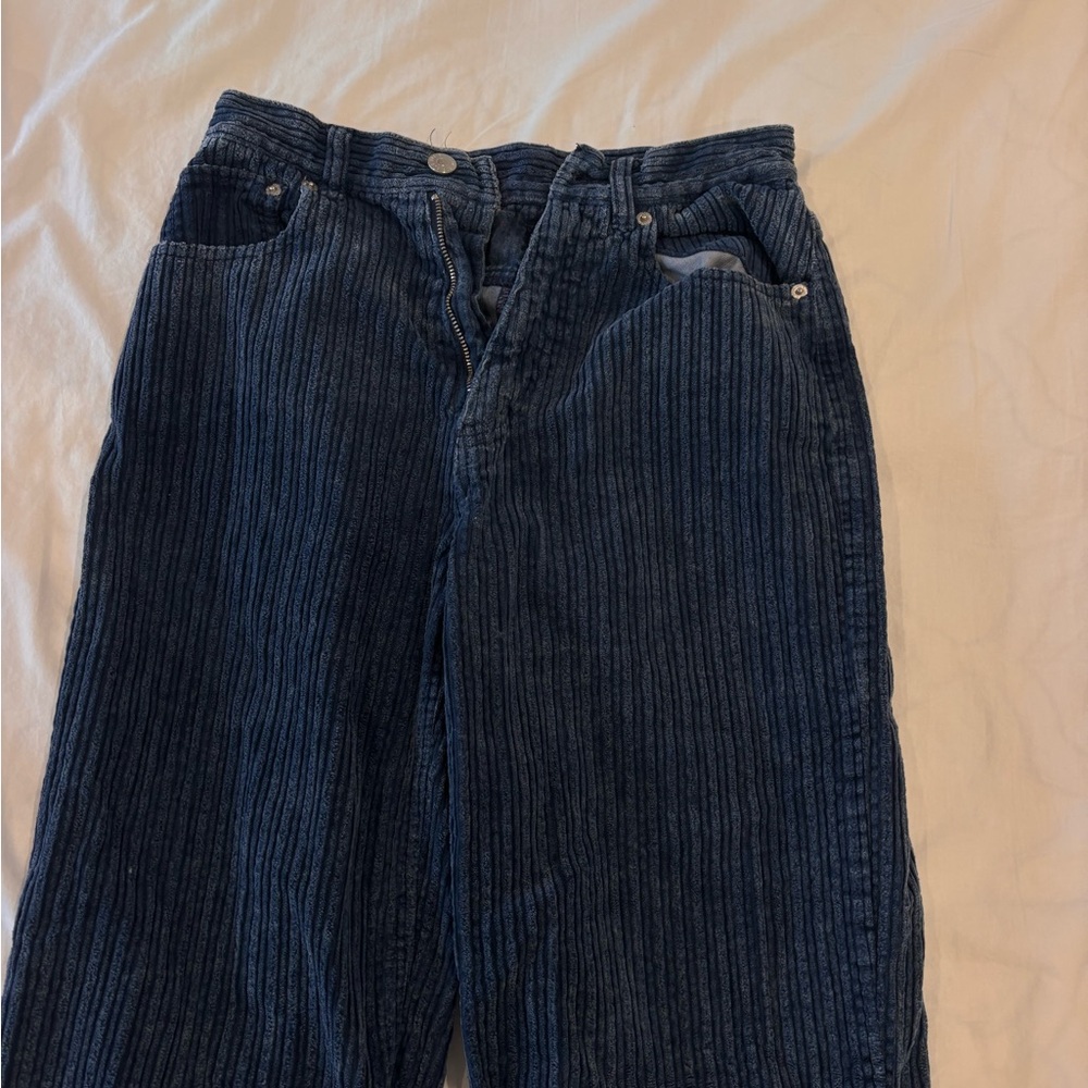 BDG Dark Blue Corduroy Straight Leg Pants